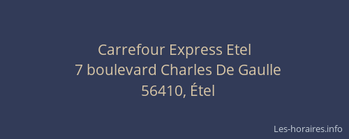 Carrefour Express Etel