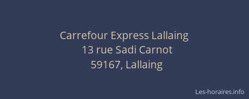 Carrefour Express Lallaing