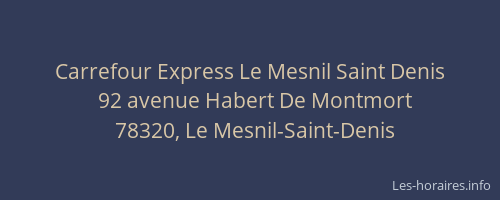 Carrefour Express Le Mesnil Saint Denis