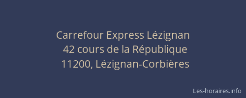 Carrefour Express Lézignan