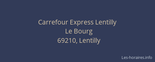 Carrefour Express Lentilly