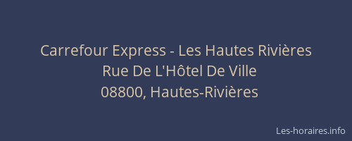 Carrefour Express - Les Hautes Rivières