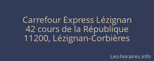 Carrefour Express Lézignan