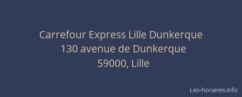 Carrefour Express Lille Dunkerque