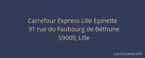 Carrefour Express Lille Epinette
