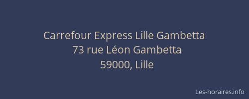 Carrefour Express Lille Gambetta