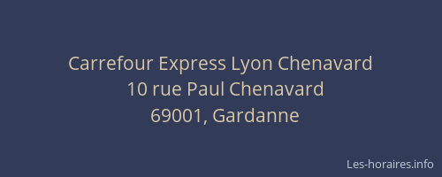 Carrefour Express Lyon Chenavard