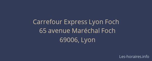 Carrefour Express Lyon Foch