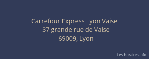 Carrefour Express Lyon Vaise