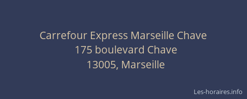 Carrefour Express Marseille Chave