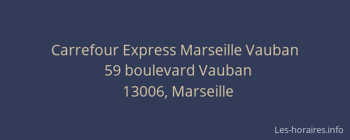 Carrefour Express Marseille Vauban