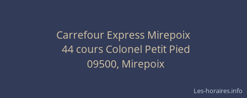 Carrefour Express Mirepoix