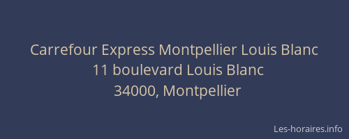 Carrefour Express Montpellier Louis Blanc