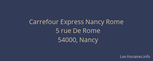 Carrefour Express Nancy Rome