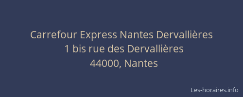 Carrefour Express Nantes Dervallières