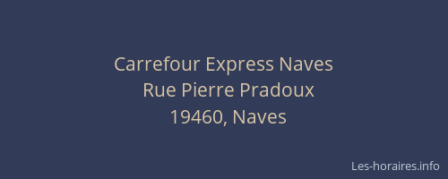 Carrefour Express Naves