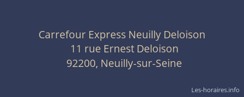Carrefour Express Neuilly Deloison