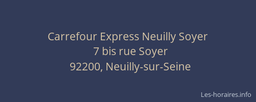 Carrefour Express Neuilly Soyer