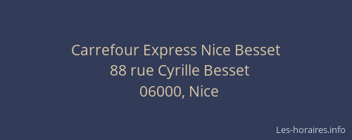 Carrefour Express Nice Besset
