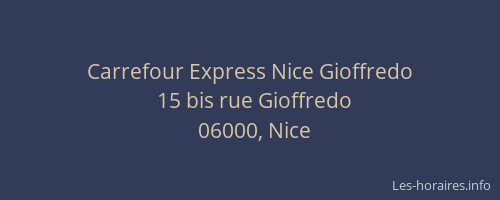 Carrefour Express Nice Gioffredo