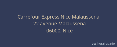 Carrefour Express Nice Malaussena