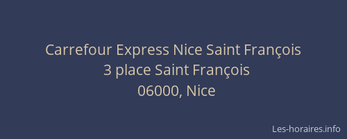 Carrefour Express Nice Saint François