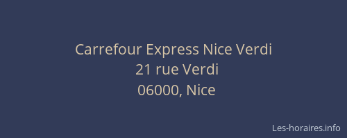 Carrefour Express Nice Verdi