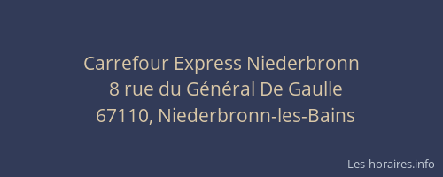 Carrefour Express Niederbronn