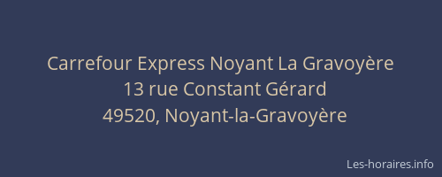 Carrefour Express Noyant La Gravoyère
