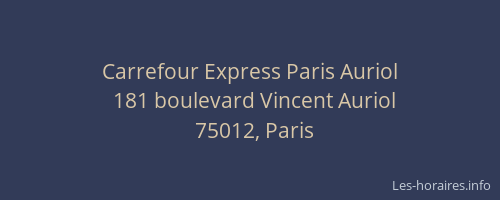 Carrefour Express Paris Auriol