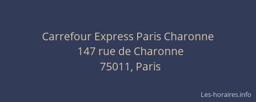 Carrefour Express Paris Charonne