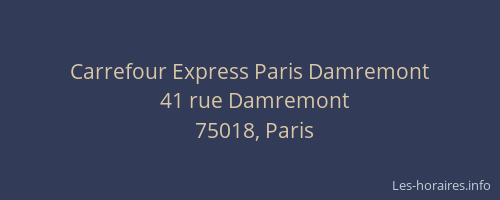 Carrefour Express Paris Damremont