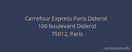 Carrefour Express Paris Diderot