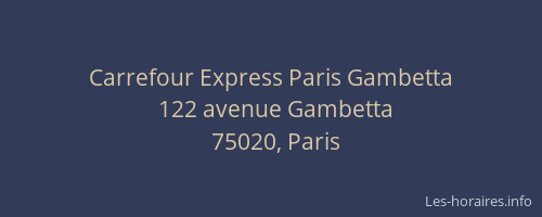 Carrefour Express Paris Gambetta