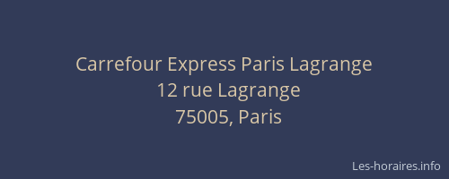 Carrefour Express Paris Lagrange