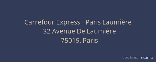 Carrefour Express - Paris Laumière