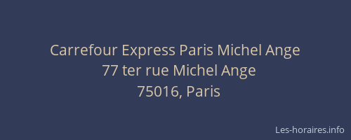 Carrefour Express Paris Michel Ange