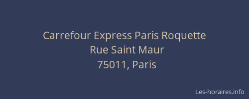 Carrefour Express Paris Roquette