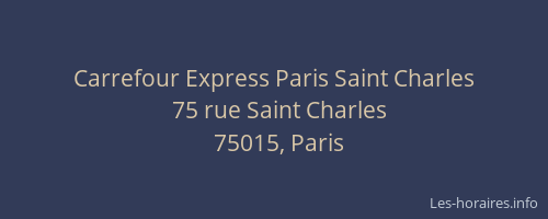 Carrefour Express Paris Saint Charles
