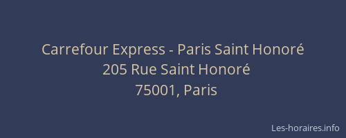 Carrefour Express - Paris Saint Honoré