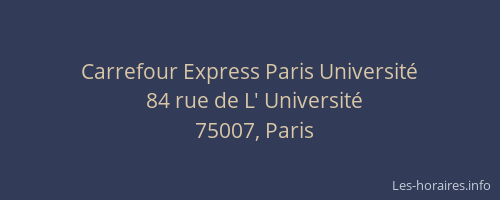Carrefour Express Paris Université