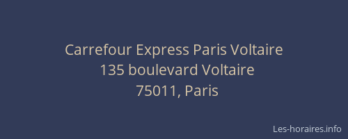Carrefour Express Paris Voltaire