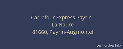 Carrefour Express Payrin