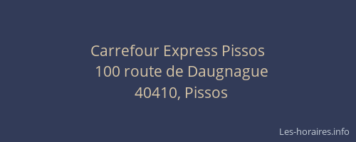 Carrefour Express Pissos