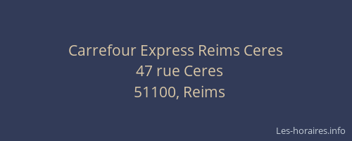 Carrefour Express Reims Ceres