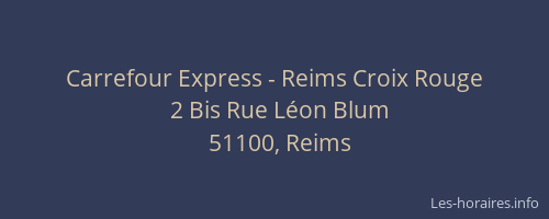 Carrefour Express - Reims Croix Rouge