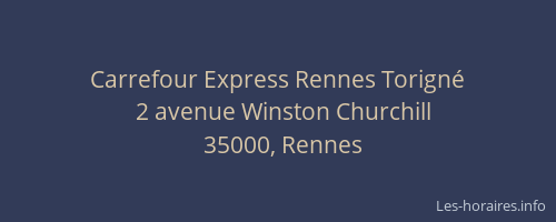 Carrefour Express Rennes Torigné