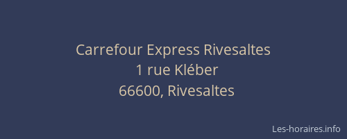 Carrefour Express Rivesaltes