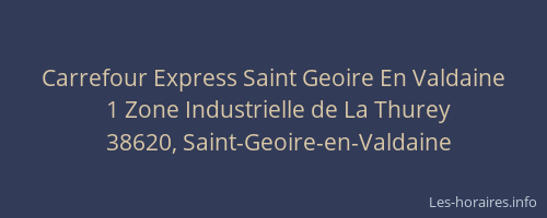 Carrefour Express Saint Geoire En Valdaine