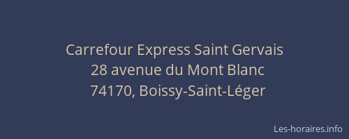 Carrefour Express Saint Gervais